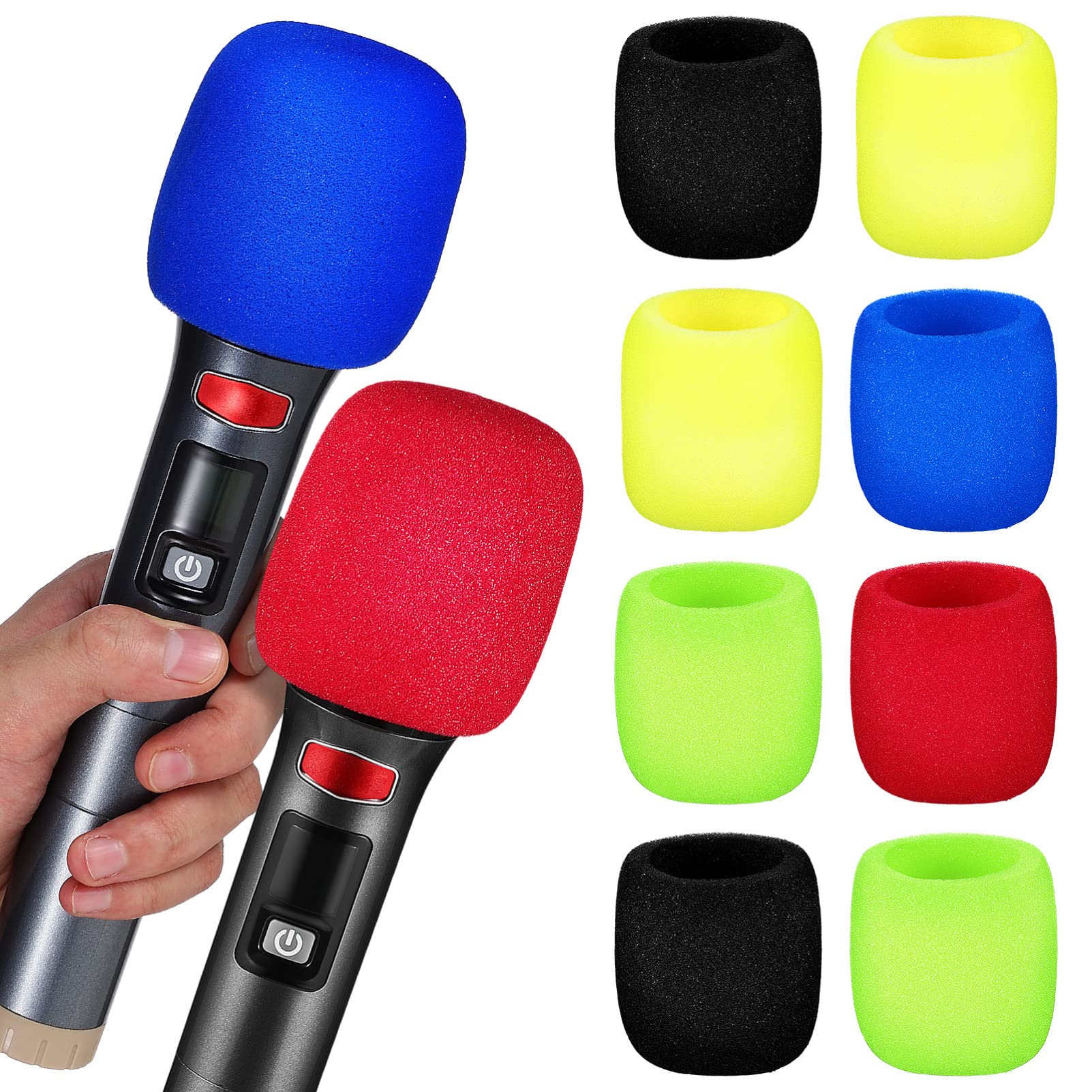 Vaguelly Microphone Cover Foam 10pcs Handheld Mic Covers Foam Mic Covers Thicken Microphone Covers KTV Microphone Accessories for Standard Handheld Microphone