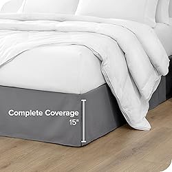 Bare Home Kids Twin Bed Skirt - 15-Inch Tailored