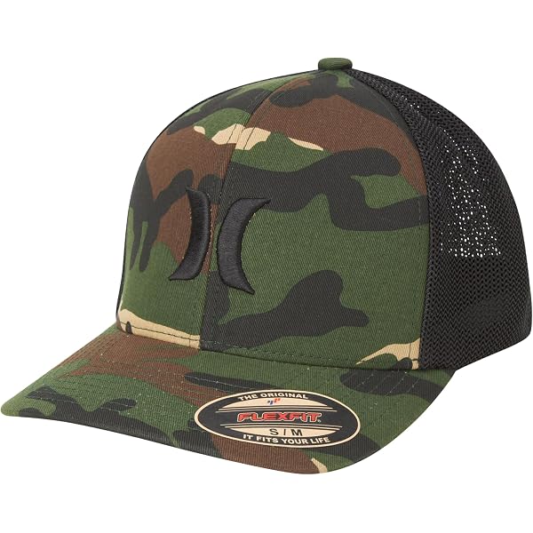 Casquette De Camionneur Hurley Icon Flag - Maille Extensible - Ajustée - Pour Homme - Port Quotidien