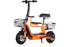 Soumye 48V 624WH Lithium-ion Battery 750W Peak Power Folding Electric Bike 10" Fat Tire eBike Electric Scooters for Adults