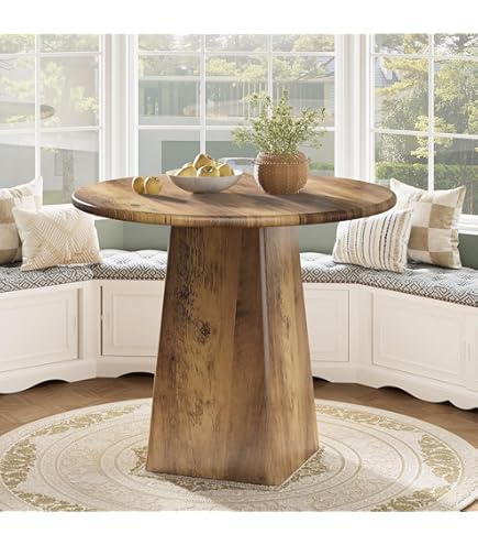 Auden 48 Round Mid-Century Modern Fluted Pedestal Base Dining Table Prvw Vr~115188725