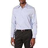 Amazon Essentials Men's Regular Fit Long Sleeve Wrinkle Resistant Stretch Dress Shirt