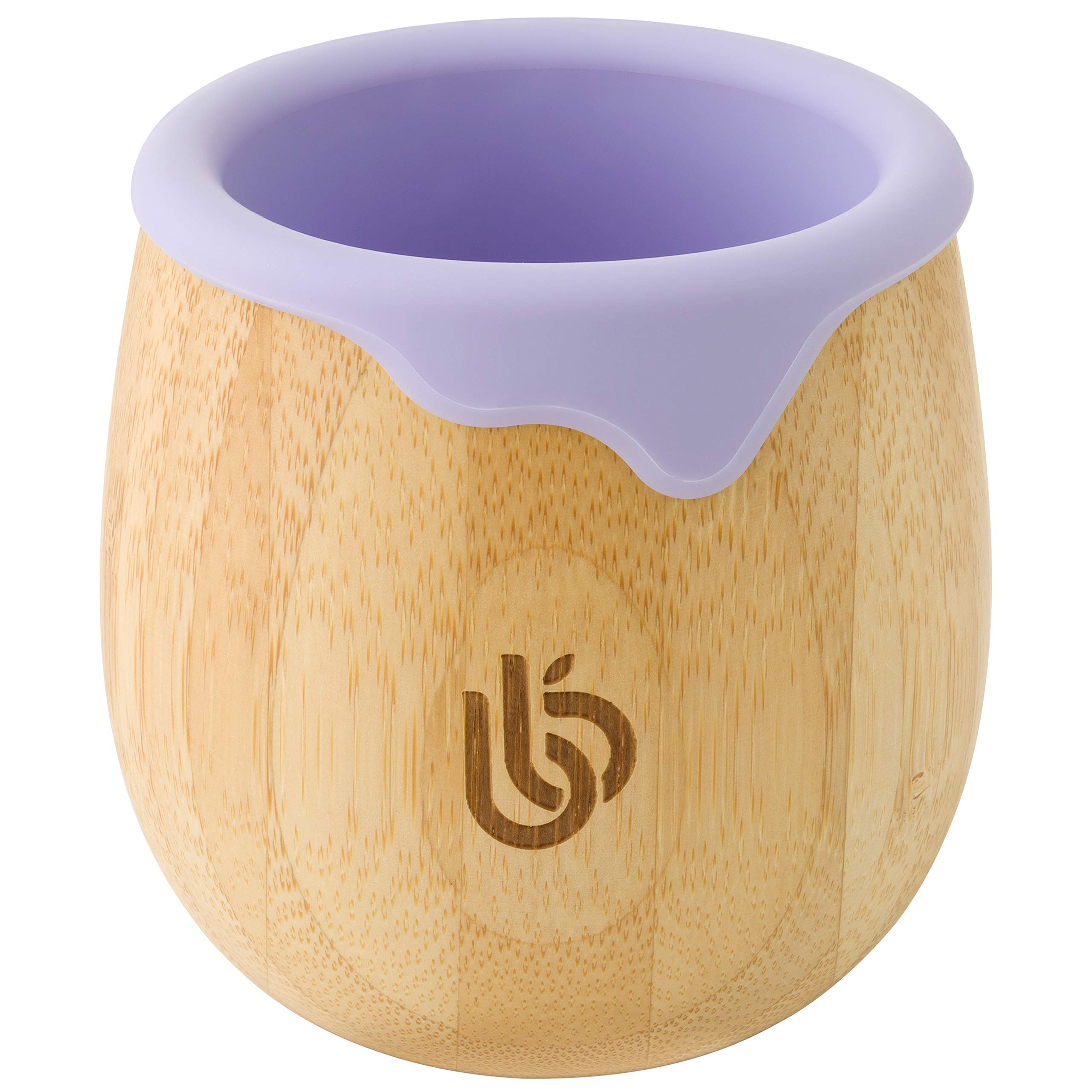 bamboo bamboo Baby and Dinky Toddler Cup, Bamboo Sippy Cup for Toddlers, with Silicone Drip Rim for Teeth and Gum Protection, 150ml Capacity Baby Cup for Transitioning Toddlers (Lilac)