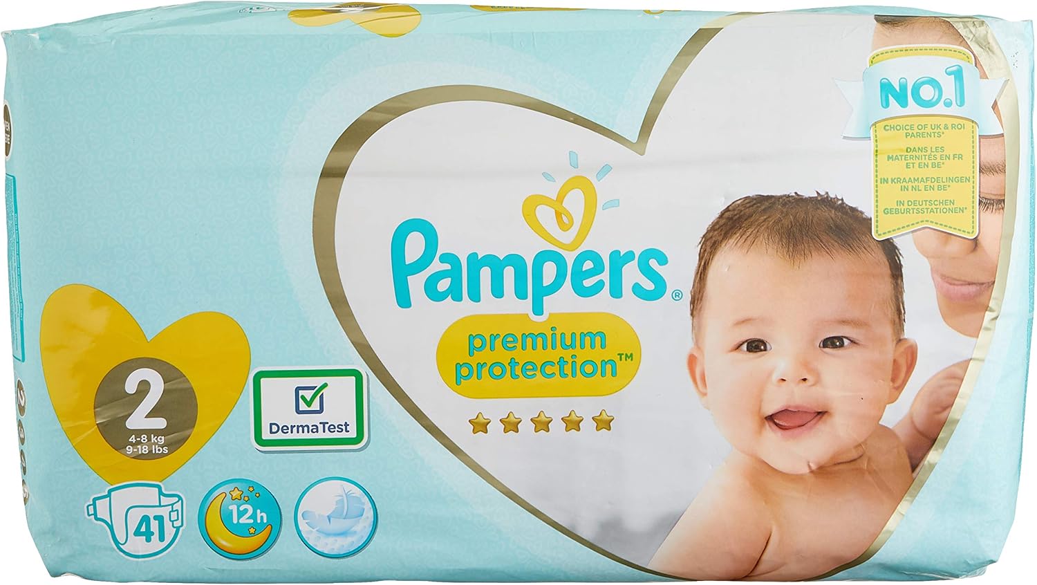 Pampers Premium Protection Couche, White, Taille 2 (41 Unité)