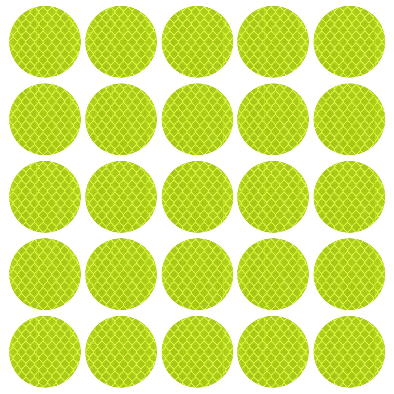 PATIKIL Reflective Stickers, 30 Pcs Safety High Visibility Reflective Sticker Waterproof Driveway Reflectors for Bicycle, Motorcycle, Fluorescent Green (Round)