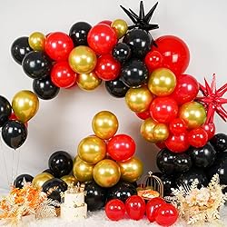 Red Black Balloon Arch Kit,Balloon Garland with