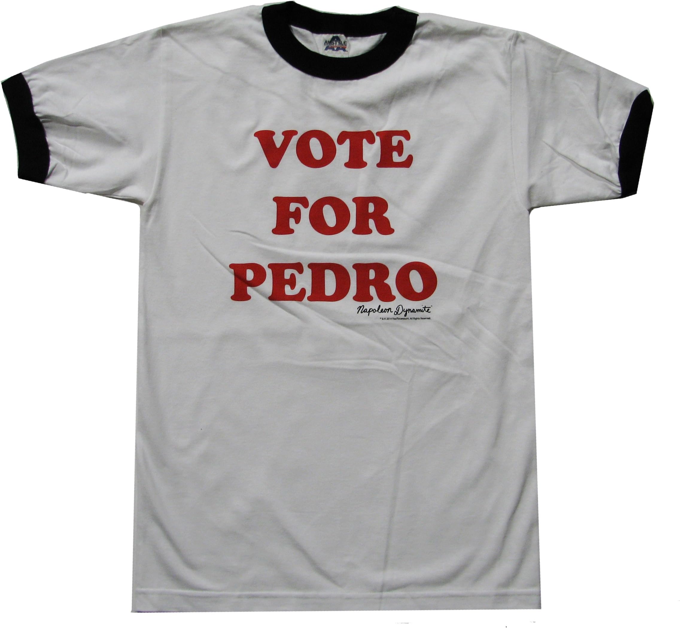 T-LineMen's Vote for Pedro Graphic T-Shirt, White