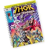 Thor Marvel Studios Love and Thunder 80-Page Hardcover Spiral Notebook | Bound Sketchbook Journal, Notepad With Lined Paper, Travel Diary Writing | School Supplies For College, Business