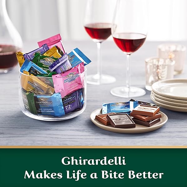 GHIRARDELLI DARK CHOCOLATE MINT SQUARES, 5.32 OZ BAG