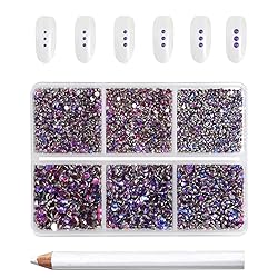 Beadsland 7200pcs Flatback Rhinestones,Purple