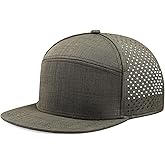 Oversize XXL Blank Flatbill Mesh Snapback Cap for Big Head 23.6"-25.6" Extra Large 6 Panel Camper Style Hat Baseball Cap