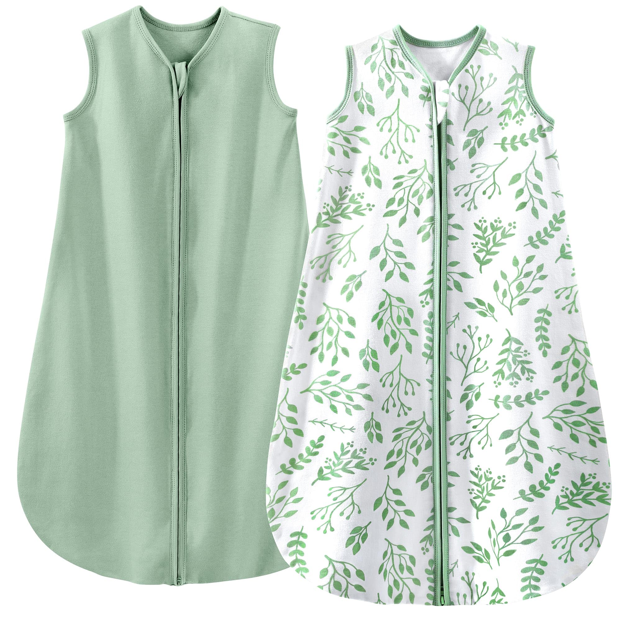 Yoofoss Baby Sleeping Bag 0.5 Tog - 18-24 Months 2 Pack Summer Sleeping Bag Baby 100% Organic Cotton Sleep Sack for Newbron Infant Toddler