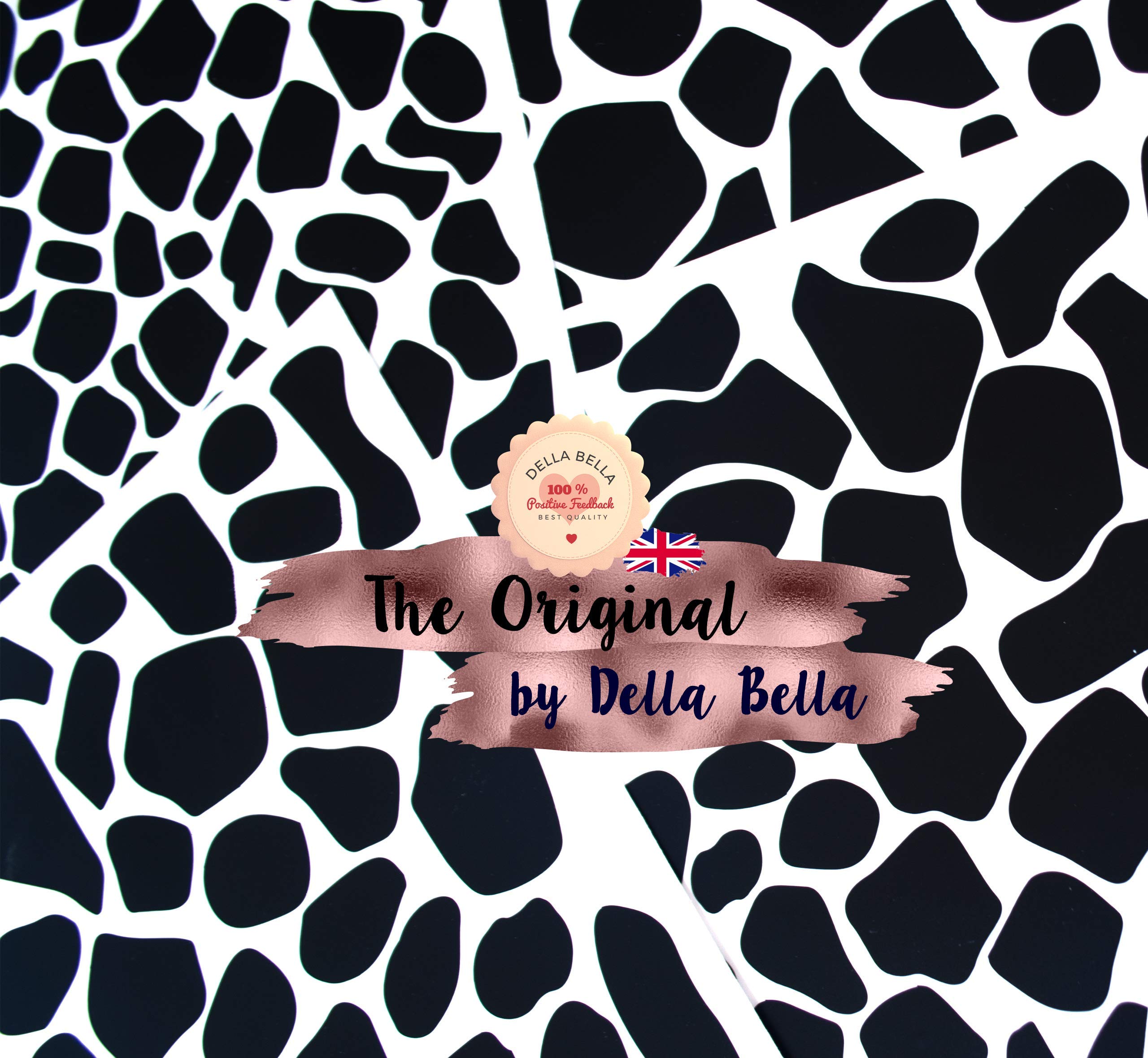 320x Dalmatian Print Spots Wall Sticker Decals Polka Dots Original by Della Bella (Black Matt)