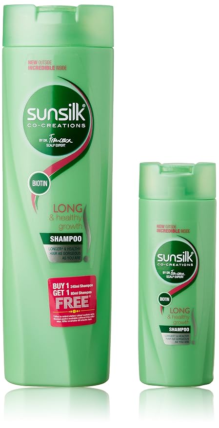 Sunsilk Long And Healthy Growth Shampoo 340ml With Free Sunsilk
