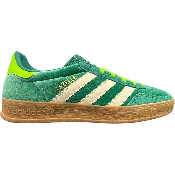 adidas gazelle silver green womens adidas Originals Gazelle Indoor Green / Black - Gum