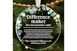 HUNIGIFT Appreciation Ornament - Appreciation Gifts for Women - Difference Maker Gifts - Thank You Gifts for Women, Boss, Coworkers, Manager, Teacher, Nurse, Mom, Friends - Acrylic 2024 Christmas Ornaments