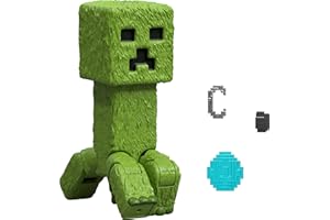 Mattel Minecraft Action Figure & Accessories Set, 4-inch Creeper Posable Character Collectible Inspired by A Minecraft Movie