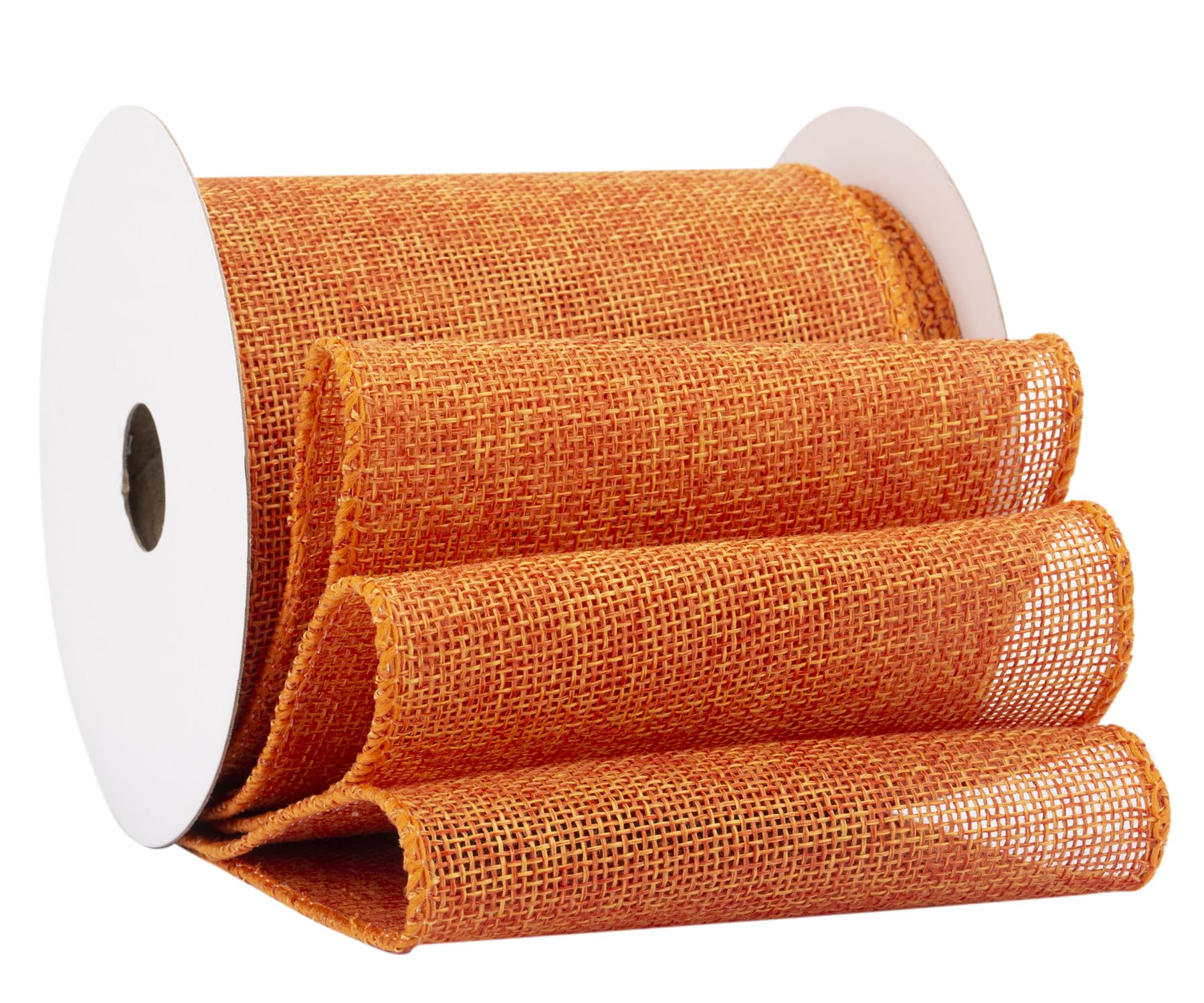 Fondersy 9-Meter FireBrick Burlap Ribbon Wired Burlap Ribbon - 100mm Width for Gift Wrapping, Floral Arrangements, Wreath Making, and Christmas Decor