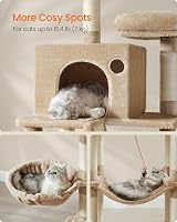 Feandrea Feandrea Cat Tree 206 cm Large Condo 13 Scratching Posts 2 Caves view 4