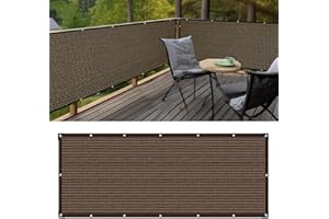 Balcony Privacy Screen Cover 3.3ft x 10ft 90% Shade Fabric Heavy Duty Outdoor Sun Shade Cloth Apartments Railing Cover UV Pro