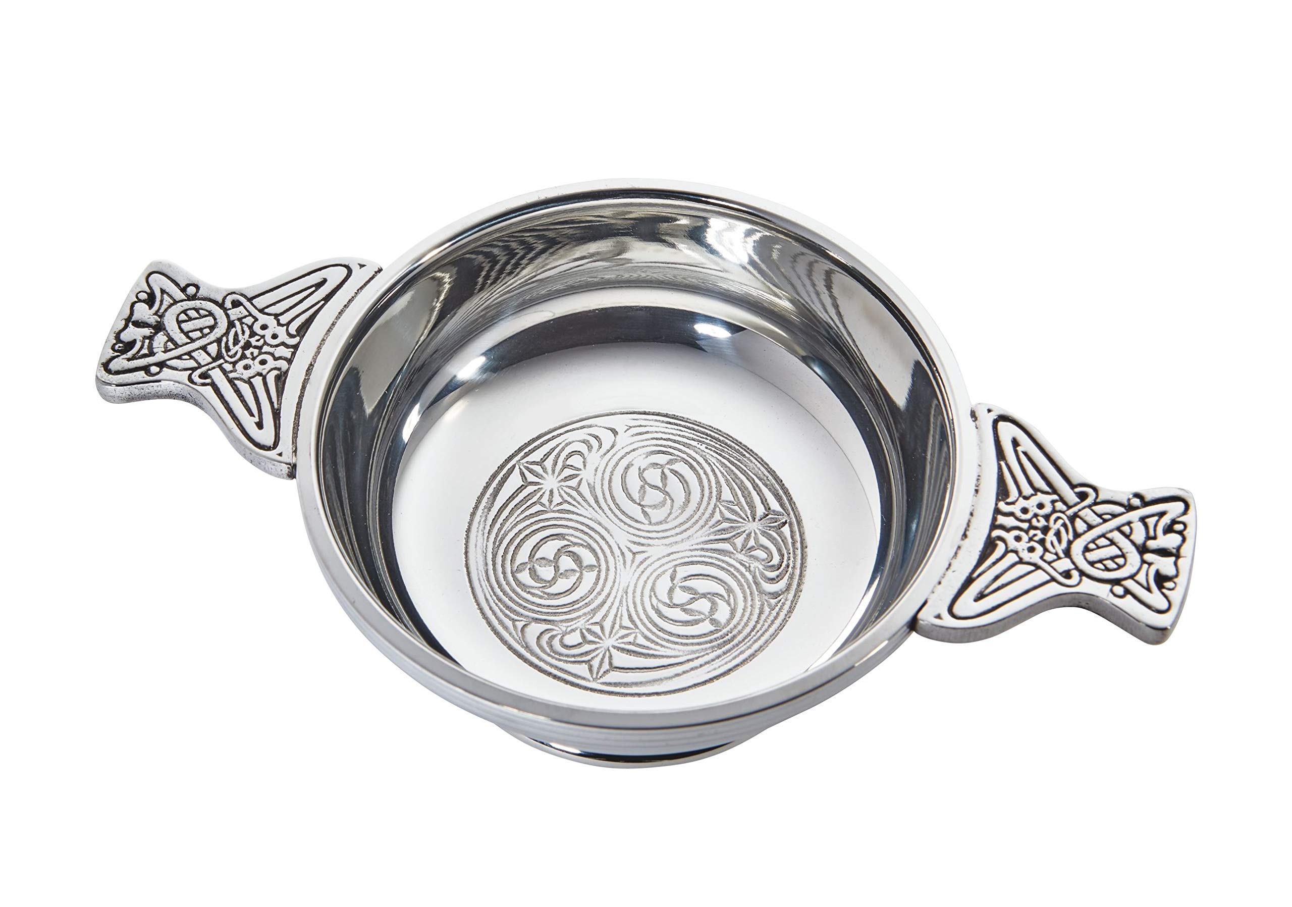 Kells Pewter Quaich Whisky Tasting Bowl Loving Cup Burns Night (Large 115mm Bowl Diameter) (Large 115mm Diameter)