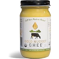TRADITIONAL GHEE BY GOLD NUGGET GHEE, USDA ORGANIC, FULL-YEAR/PASTURE-RAISED, GRASS-FED BUTTER 8oz