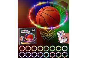 GUFFO LED Basketball Hoop Light, Waterproof Super Bright Basketball Rim Lights,Remote Control 16 Colors and 7 Lighting Flicker Change, for Night Outdoor Basketball Games and Christmas Giftss