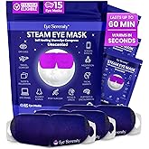 Steam Eye Mask, Self Heating Warm Compress for Dry Eyes I Heated Fast Relief for Stye, Puffy Sensitive Eyes - Moist Heat, Valentine's Day Gifts for Her and Him, Sleep, Travel & Relaxation Gifts