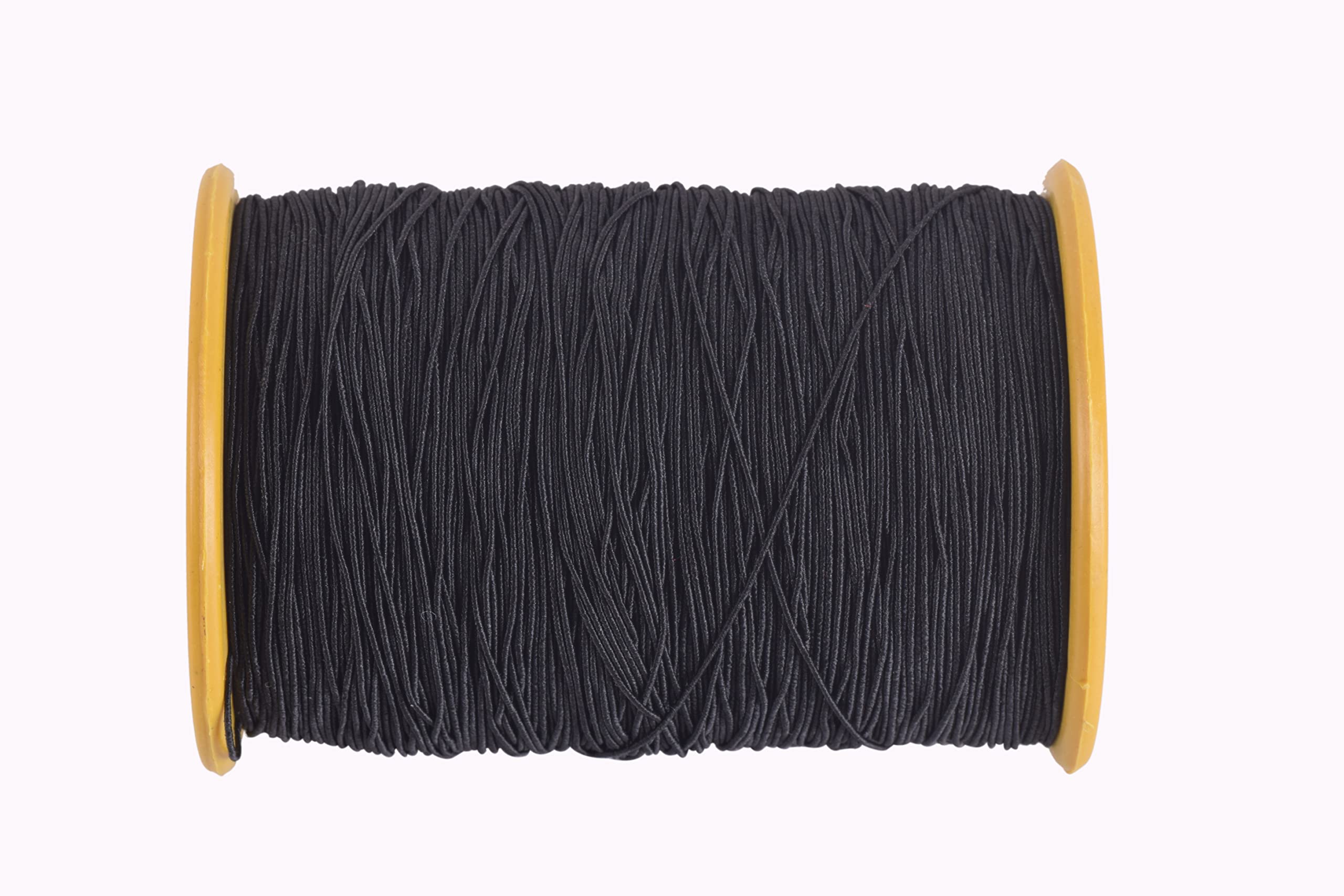 KONMAY Elastic Sewing Thread for Sewing Machine, 1100 Yards 0.5mm Black&White Elastic Sewing Thread for Shirring, Smocking, Gathering, Stretchy Strings for Bracelets
