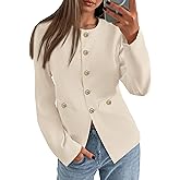 PRETTYGARDEN Women's 2026 Fall Blazers Button Down Fitted Lightweight Dressy Work Suit Jackets Trendy Business Casual Outfits