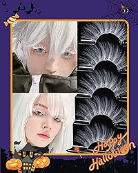 Outopen 5 Pairs White False Eyelashes for