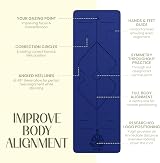 Yogii Yoga Mat Non-Slip 6mm TPE Travel Green Blue Rotary Alignment Guides view 5