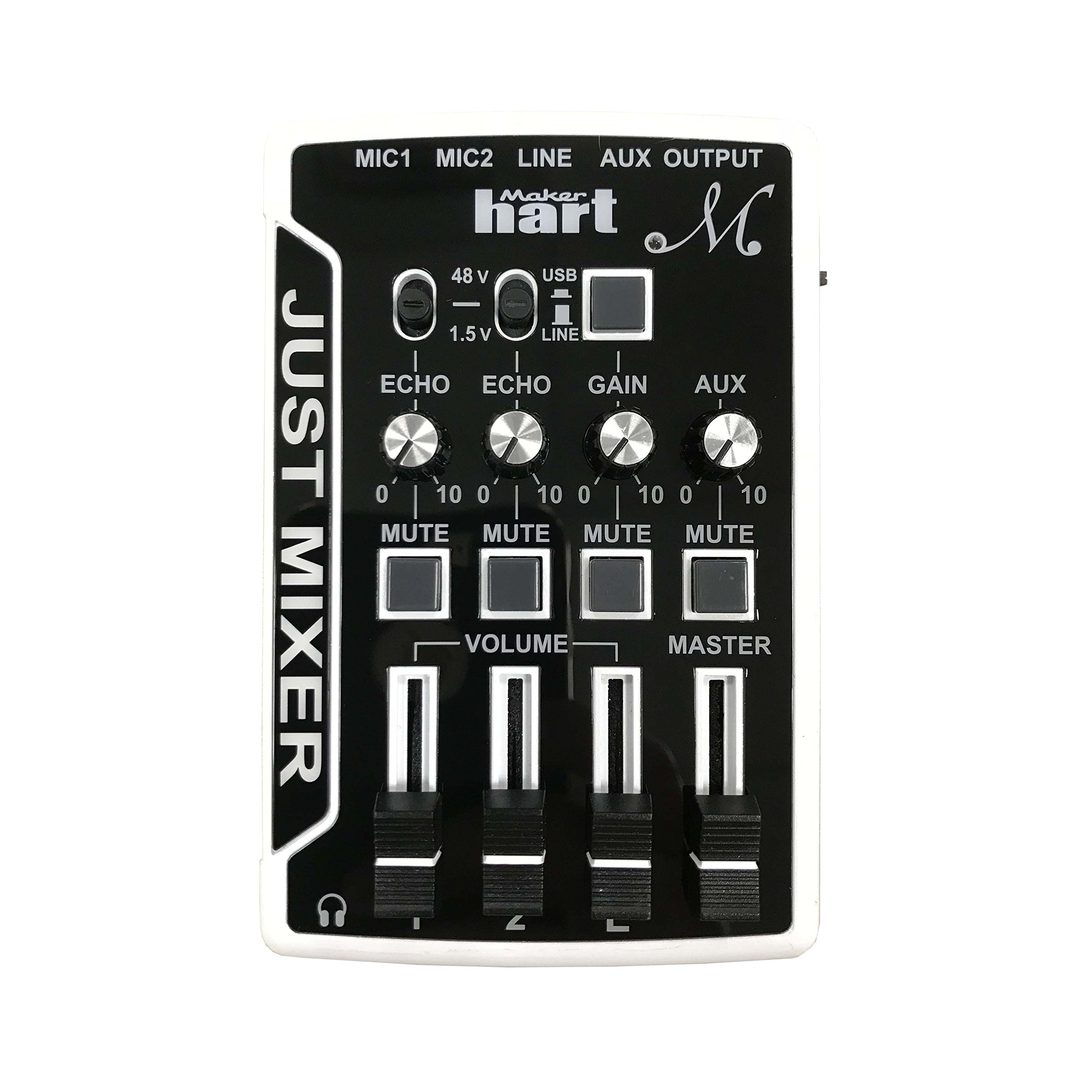 Maker Hart Just Mixer M Mini Microphone Mixer with Preamp for Phantom