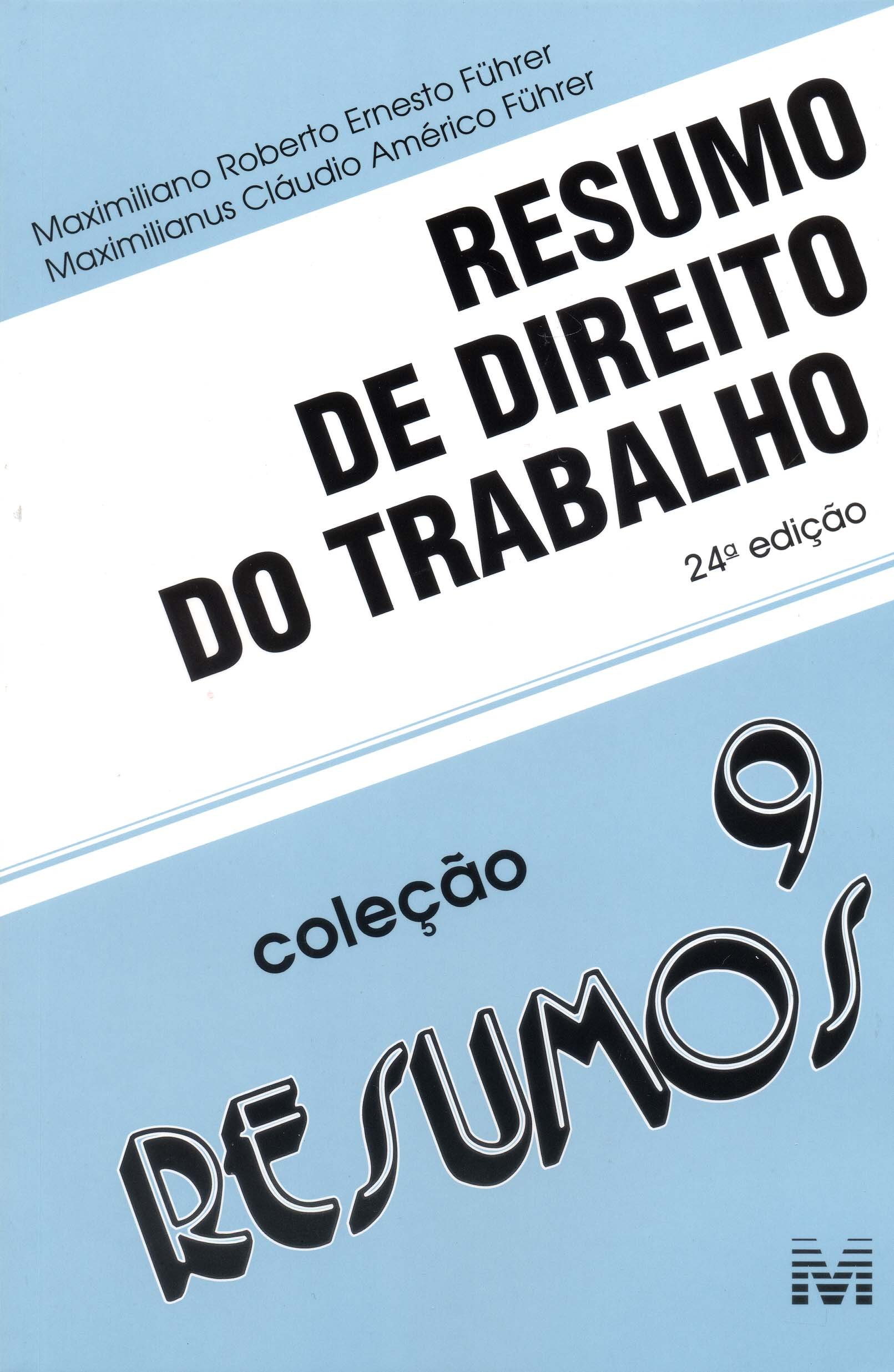Resumo 9. Direito Do Trabalho PDF Maximiliano Roberto Ernesto Fuhrer