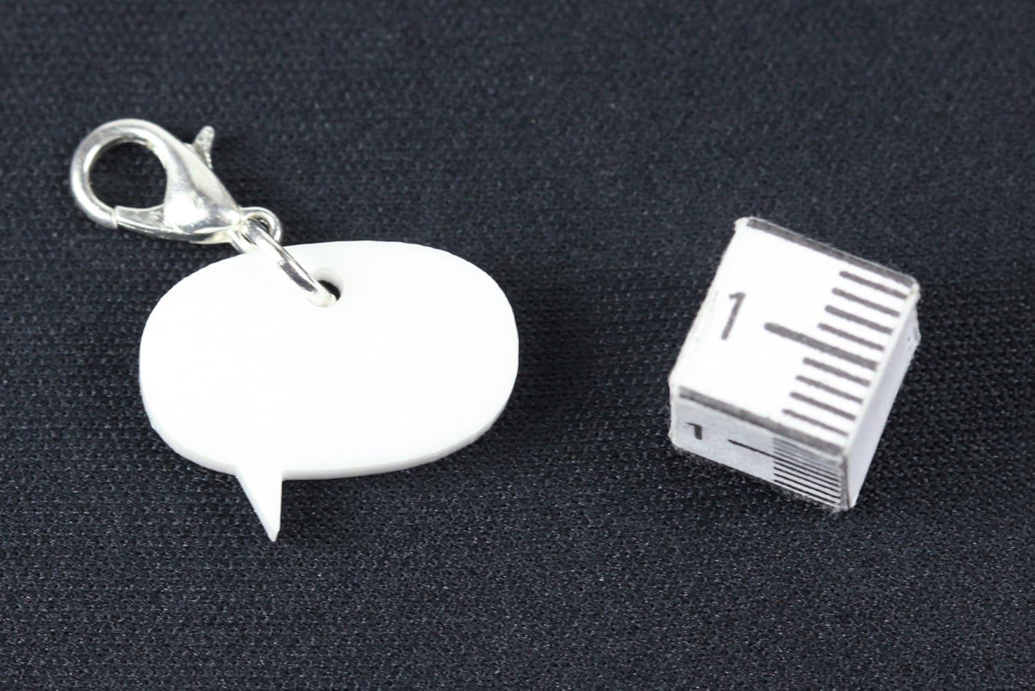 Miniblings Balloon Speech Bubble Charm Pendant Cartoon Comic Acrylic Round, Multicolored, 19mm - Image 3