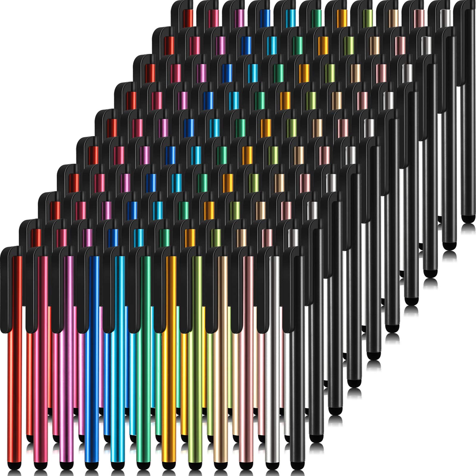 Photo 1 of Outus 120 Pieces Stylus Pen Universal Capacitive Stylus Slim Digital Pen Compatible with iPad, iPhone, Samsung, Tablet, Most Devices with Capacitive Touch Screen, 12 Colors