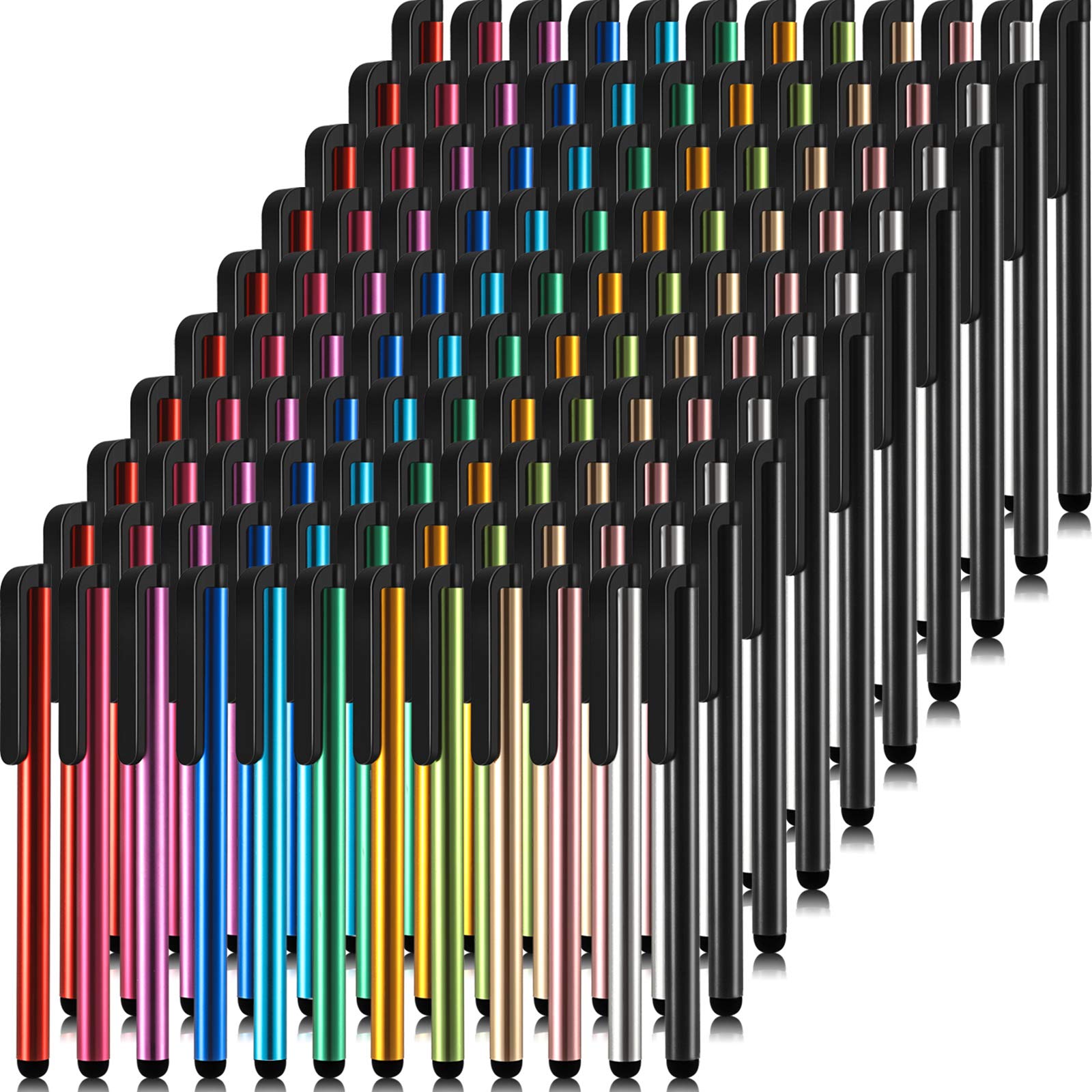 120 Pieces Stylus Pen Universal Capacitive Stylus Slim Digital Pen Compatible with iPad, iPhone, Samsung, , Most Devices with Capacitive Touch Screen, 12 Colors