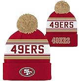 NFL Kids 4-7 Official Primary Logo Sport Knit Cold Weather Cuffed Pom Beanie Hat