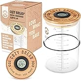 Cozy Bread® Digital Sourdough Starter Jar – 34oz Glass Fermentation Jar with Digital Temperature & Humidity Sensor | Perfect for Growing Sourdough Starter | USA Brand