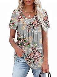 WEESO Womens Summer Tops 2025 Pleated Plus Size
