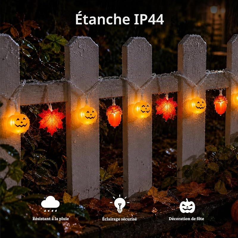Guirlande Lumineuse Automne, 3m 20LED, Minuterie, Piles — photo 5 sur 8