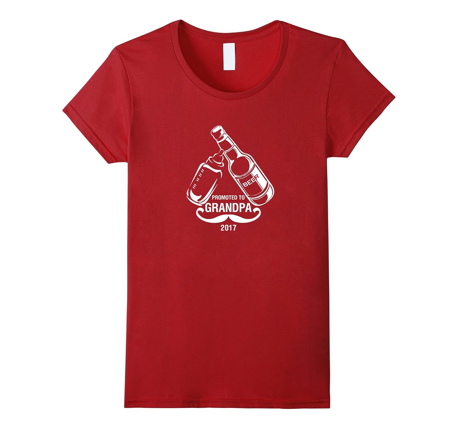 Mens Promoted to Grandpa 2017 New Grandfather T-Shirt