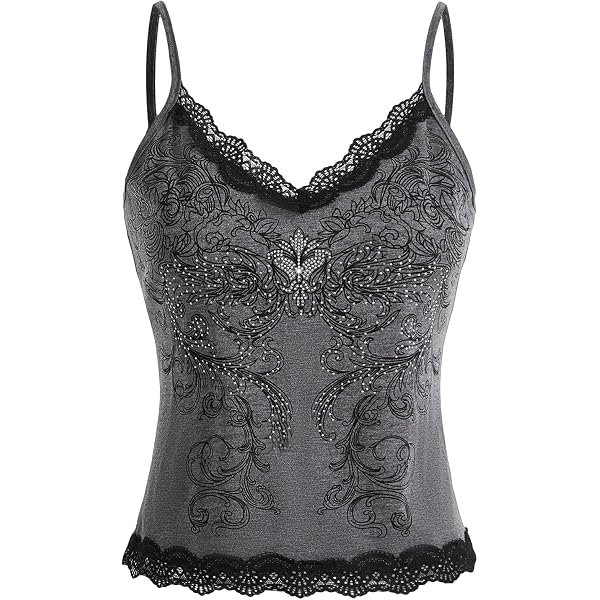 SOLY HUX Women's Lace Trim Corset Top - Sleeveless Party Tank With Hook & Eye Closure, Elegant Going Out Top