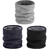 Sdfvsdg 3Pcs Winter Neck Warmer Gaiter for Women Men Thermal Fleece Ski Face Mask Cover Windproof Scarf for Skiing Hiking
