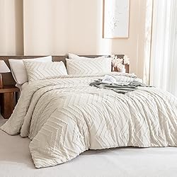 Andency Comforter Full Size Set, Beige Boho Bed