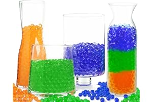 FUN KIWI Water Beads for Vases – 60,000 7.5mm Clear Gel Water Beads for Centerpieces – Multi-Use for Vase Fillers, Floral Decor, and Planting – Ammo Refill for Any Gel Ball Blaster Gun