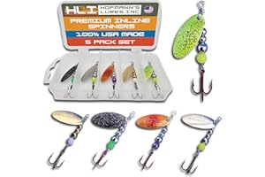 HOFMANN'S LURES INC. Hipster Pro Pack Rooster Tail Fishing Lures - Proven Inline Spinner Baits, Premium Trout Spinners for Trout and Salmon River Fishing, 100% USA Made by Hofmann's Lures