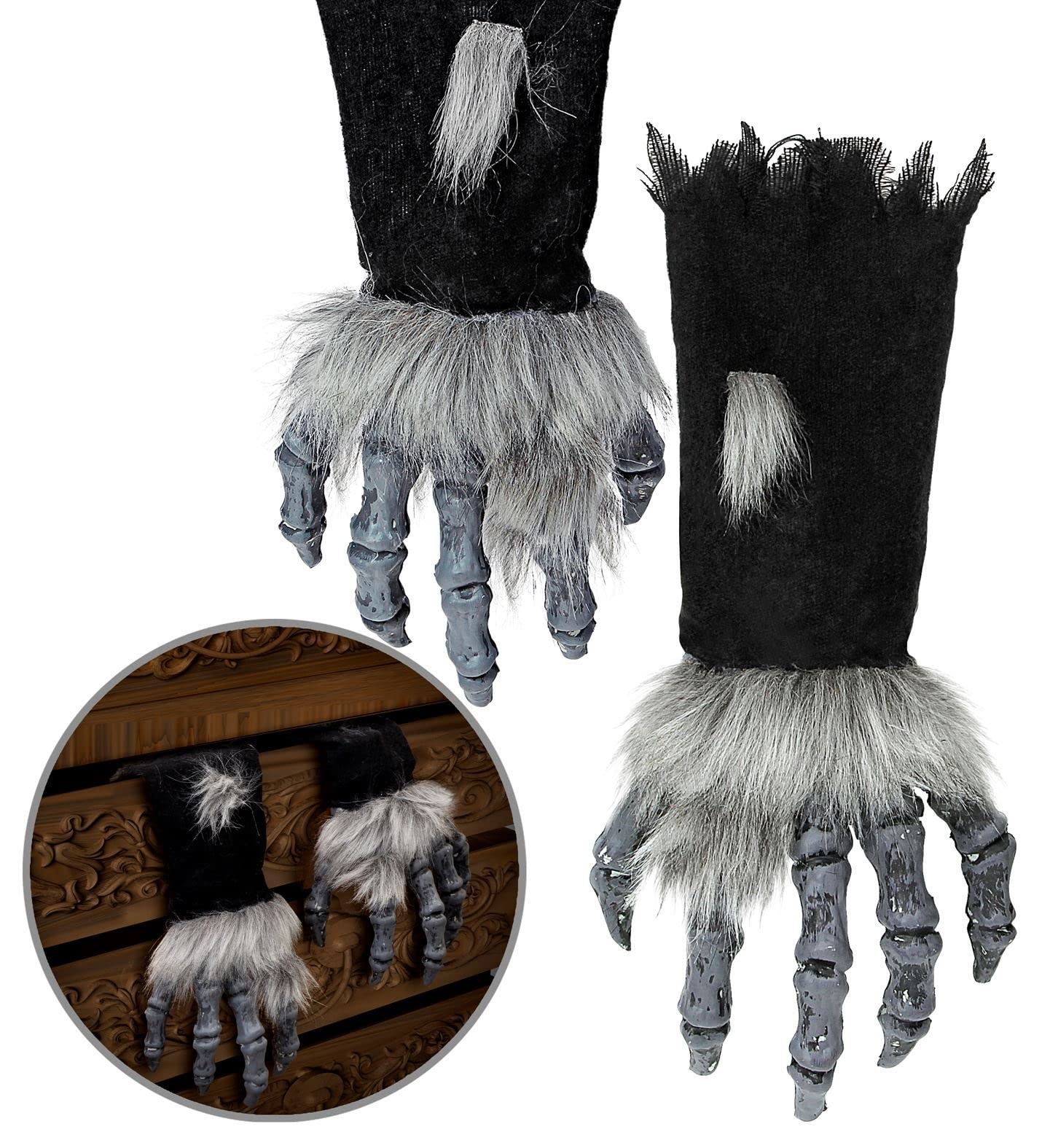 WIDMANN 03237 Men's Monster with Hair and Sleeve Hands, Multicoloured