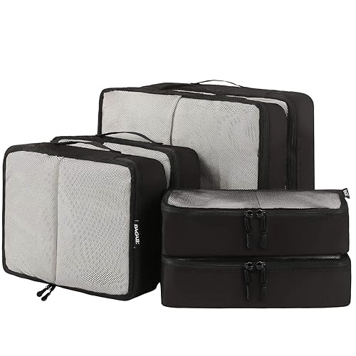 BAGAIL Set Packing Cubes,Travel Luggage Packing Organizers(6Set Black  Net) in Oman Whizz Packing Organizers