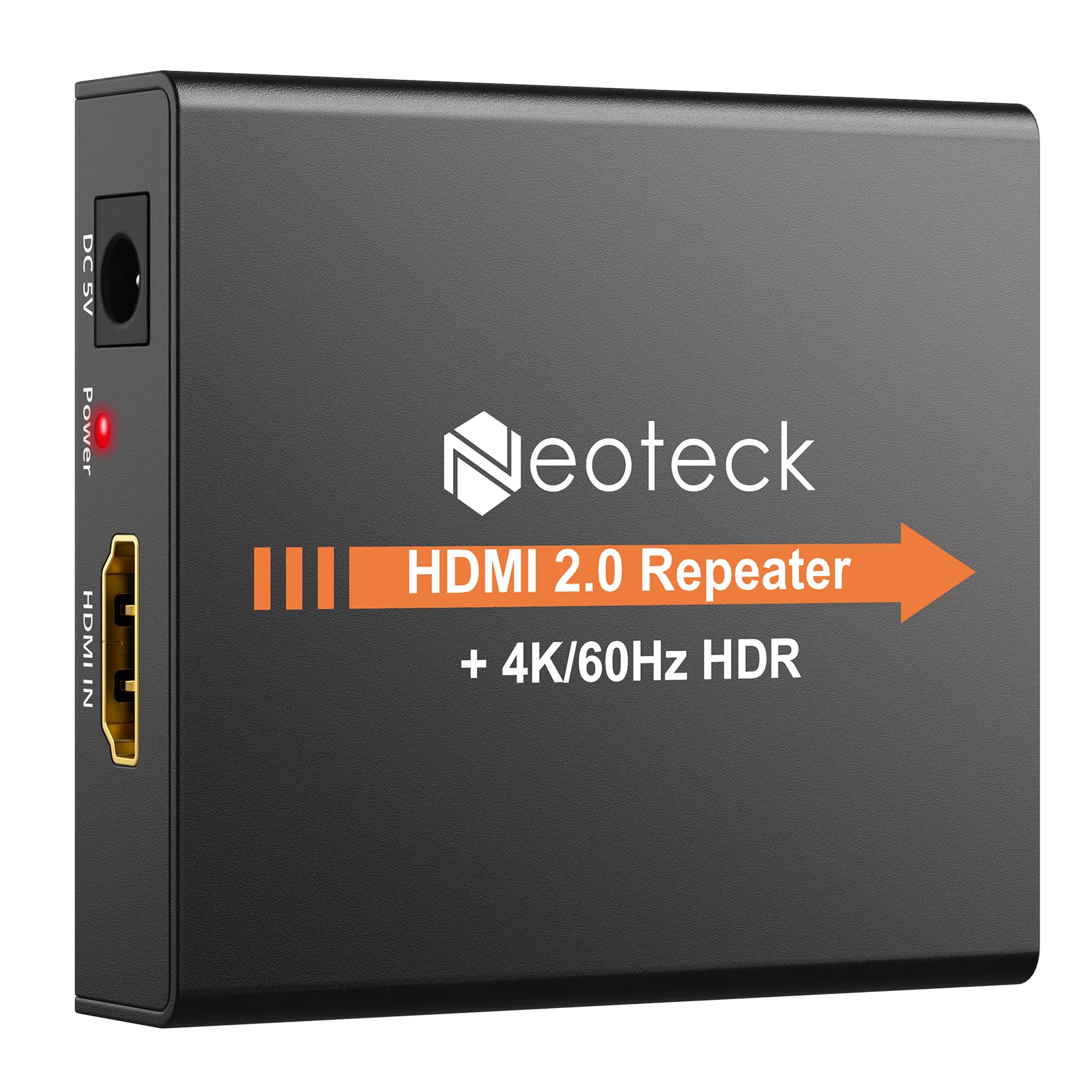 Neoteck Hdmi Booster 4K 2160P 3D HDMI 2.0 Repeater Boost Up to 196ft Transmission Distance Mini Size Metal Shell for PC DVD Sky HD Box PS3 PS4 Satellite Box